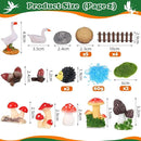 109 Pcs Fairy Garden Accessories Fairy Garden Kit Miniature Fairy Figurines Accessories Fairy Animals Decor Outdoor for DIY Garden Dollhouse by GreenHaven Gardens