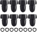 8pcs Garden Hose Adapter, 3/4'' Faucet Convert to 3/8'' Drip Irrigation Tubing, Drip Irrigation Hose Connectors for Outdoor Watering, Fittings with 8pcs Rubber Washers (1 Barb) by GreenHaven Gardens