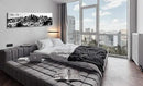 Pictures for Bedroom Black and White Wall Art Kansas City Panoramic Cityscape Skyline Canvas Art Prints for Living Room Office Home Decor Framed and Ready to Hang 13.8"x47.3" by CozyNest Decor