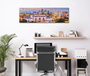 Pictures for Bedroom Kansas City Skyline Wall Art Canvas Prints Cityscape USA City Building Panoramic Night View Posters Modern Home Office Living Room Decoration Framed 13.8"x 45.3" by CozyNest Decor