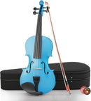 Beginner Violin 4/4, Full Size Violin for Adults, Teens, Student, Acoustic Fiddle Kit with Hard Case, Bow, Rosin, Bridge, Learners Age 12+ (Sky Blue) by TinyTreasures Baby Boutique