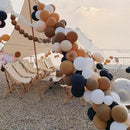 130pcs Coffee Brown Balloons Different Sizes 18" 12" 10" 5" Tan Latex Balloon Garland Arch Kit for Birthday Baby Shower Graduation Wedding Gender Reveal Anniversary Party Decorations by CozyNest Decor