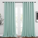 NICETOWN Blackout Curtains and Drapes for Window 95" L - Triple Weave Energy Saving Thermal Insulated Solid Grommet Blackout Panels for Patio (80" Wide per Panel, 2 Panels, Aqua Blue) by TinyTreasures Baby Boutique