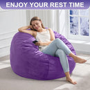 Hobestluk 3FT Bean Bag Chair Giant Bean Bag Chairs for Adults Large Bean Chairs with Removable Cover, Beanbag Chair with Filler, Adult Bean Bag Chairs for Living Room, Bedroom by CozyNest Decor