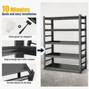 78" H,Metal Garage Shelving Heavy Duty 5-Tier Adjustable Storage Shelves Easy to Assemble, Garage Organization with 4500lbs Capacity,Shelving Racks for Storage,Ideal for Garage,Basement,Warehouse by GreenHaven Gardens