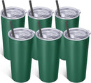 VEGOND 20oz Tumbler Stainless Steel Tumbler with Lid And Straw Vacuum Insulated Double Wall Travel Coffee Mug(dark green package 6) by TinyTreasures Baby Boutique