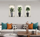 3D Green Pot Plants Wall Decals, Tropical Potted Wall Stickers, Creative Vinyl Peel and Stick Removable Wall Art Decor for Bedroom Living Room Kitchen(3D Green Plants 02) by TinyTreasures Baby Boutique