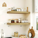 12" Deep Oak Floating Shelves,Over Toilet Long Wall Mounted Modern Farmhouse 36 inches,Wall Shelves with Invisible Brackets for Bedroom, Bathroom, Living Room, Kitchen, Set of 1 by CozyNest Decor