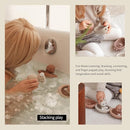 Nueplay Bathtub Toys for Toddlers 18M+，Baby Bath Toys with Animal Finger Puppets，Stackable Boat Train，Gift for Baby & Toddlers Set of 6 by TinyTreasures Baby Boutique