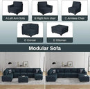 L Lengend Vansen Modular Sectional Sofa U Shaped Couch with Ottoman Modern Reversible Corner Sectional Couch for Living Room (Charcoal, U Shaped Sofa-4) by CozyNest Decor