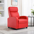BestMassage | Recliner Chair | No Massage Function | Pu Red | with Lumbar Support, Adjustable Push Back, Wide Armrests, Footrest & Padded Seat | Easy Assembly | for Living Room, Home Theatre by CozyNest Decor