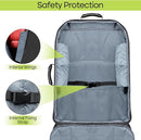 Padded Car Seat Travel Bag for Airplane, Heavy Duty Backpack for Air Travel, Water-Resistant Carrier with Shoulder Strap, Fits Most Car Seats (Black) by TinyTreasures Baby Boutique