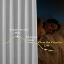 NICETOWN 100% Blackout Curtains 96 inches Long, Grommet Portable Blackout Travel Window Treatment Thermal Curtains Energy Saving for Bedroom/Home Theater, Off White W52 x L96, 2 Panels by TinyTreasures Baby Boutique