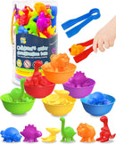 Yetonamr Counting Dinosaurs Montessori Toys for 3 4 5 Years Old Boys Girls, Toddler Preschool Learning Activities Sensory Toys Birthday Gifts by TinyTreasures Baby Boutique