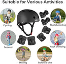 KAMUGO Kids Bike Helmet, Toddler Helmet for Ages 2-8 Boys Girls with Sports Protective Gear Set Knee Elbow Wrist Pads for Skateboard Cycling Scooter Rollerblading by TinyTreasures Baby Boutique