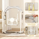 KORIMEFA 11 in 1 Toddler Slide and Swing Set, Kids Slide for Toddlers, Outdoor Indoor Playground for Toddlers 1-3, Toddler PlaySet with Basketball Hoop and Ball Golf Set, Climbing Arch(Grey) by TinyTreasures Baby Boutique