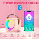 Mini Karaoke Machine for Kids Adults, Portable Bluetooth Speaker with Wireless Microphone, for Girls 4,5,6,7,8,9,10,12 Year Old Karaoke Toys Birthday Gifts Home Party (Pinkcolor 1 Mic) by TinyTreasures Baby Boutique