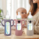 BUSOHA 3 Pack Koalas Silicone Sleeves for Dr. Brown's Glass Baby Bottles - Drop Protection Baby Bottle Sleeves Compatible with Dr Brown Newborn Glass Bottles with Silicone Handles,8 oz by TinyTreasures Baby Boutique