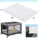 Pack and Play Mattress 38 x 26 x 1.5 in, Soft Breathable Pack N Play Mattresses with Washable Waterproof Cover for Baby ＆Toddler, Portable Crib Mattress for Playard by TinyTreasures Baby Boutique