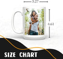 Personalized Coffee Mug 15 Oz, Custom Picture Text or Logo Ceramic Mug, Customized Gift for Men & Women, Taza Personalizada with Photo and Words, Customizable Large Tea Cup | White by TinyTreasures Baby Boutique
