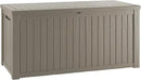 200 Gallon Outdoor Storage Box Waterproof Lockable Resin Deck Box Large, Patio Storage Bin for Pool Accessories Cushion Furniture, Garden Tools, UV-Resistant Outside Delivery Grey by CozyNest Decor