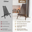 IDZO Elina FSC Eucalyptus Tamarack Chair, 300Lbs Capacity Modern Adirondack Style, Wooden Folding Seat, for Fire Pit Outdoor & Indoor - Cinnamon, Single by CozyNest Decor