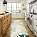 Lahome Green Runner Rugs for Hallway 2x8 Non-Slip Washable Kitchen Rugs Lightweight Low-Pile Throw Laundry Runner Rug, Boho Botanical Print Soft Indoor Carpet Runner for Entryway Bedroom Bathroom by TinyTreasures Baby Boutique