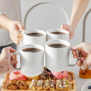 vancasso Porcelain Coffee Mugs Set, 16 oz Ceramic Coffee Cups for Americano Hot Tea Iced Coffee Cold Brew Cocoa Milk Mugs Set of 6, Dishwasher & Microwave Safe, White by CozyNest Decor