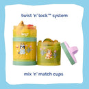 Whiskware Bluey Stackable Snack Containers for Babies, Toddlers, and Kids, Durable Food Storage Containers for Daycare, Car, and Airplane Travel, Formula Friendly, Bluey and Bingo (Pack of 2) by TinyTreasures Baby Boutique