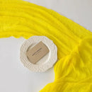 Yellow Table Runner Rustic Gauze Cheesecloth Table Runner 120 Inch 10 FT for Wedding Baby Shower Bridal Shower Engagement Garden Party Long Sheer Home Decorations by CozyNest Decor