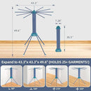 Clothes Drying Rack Foldable & Collapsible Drying Racks with 4-Leg Octopus Design, Large Capacity Space Saving Indoor Drying Rack for Bedroom,Balcony,Laundry for Indoor/Outdoor Use(Grey & Green) by CozyNest Decor