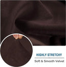 H.VERSAILTEX Velvet Stretch Couch Cushion Cover Plush Cushion Slipcover for Chair Cushion Furniture Protector Seat Cushion Sofa Cover (1 Piece Armchair Cushion Covers, Brown) by CozyNest Decor