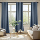 MIULEE Stone Blue Blackout Curtains for Bedroom Living Room 96 Inches Long 2 Panels, Thermal Insulated Room Darkening Drapes Solid Grommet Top Noise Reducing Light Blue Window Treatments 40x96 Inch by TinyTreasures Baby Boutique