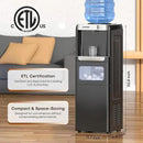 ICEPURE 3-in-1 Water Dispenser with Ice Maker, Water Cooler Dispenser for 5 Gallon Bottle Built-in Bullet Ice Maker Top Loading, Hot and Cold Water Dispenser for Home/Office, 33lbs/24H, Child Lock by CozyNest Decor
