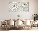 arteWOODS Cream White Flowers Framed Wall Art - Soft Peony Pictures for Wall Decor Elegant Blossom Flower Painting Artwork Botanical Prints for Living Room Home Office Wall Decoration 29" x 58" by CozyNest Decor