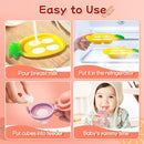 Baby Fruit Food Feeder - Silicone Nibble Tray Combo - Breastmilk Popsicle Mold for Cooling Relief, BPA Free Mesh Feeder for Infant Self Feeding (Antler Pink + Pineapple) by TinyTreasures Baby Boutique