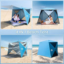 Night Cat Pop-up Beach Tent: 3 4 Persons Beach Shelter with Canopy and Footprint, UPF 50+ UV Protection Backyard Camping Outdoor Canopy Poles Not Included by TinyTreasures Baby Boutique