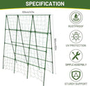 Large A-Frame Garden Trellis for Tomatoes, Cucumbers & Heavy Climbing Plants - Rust-Resistant, Heavy-Duty Steel, Perfect for Outdoor Gardens & Vertical Gardening(47" W x 63" H) by GreenHaven Gardens