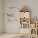 Heimlove Nursery Floating Shelves, White Nursery Book Shelves for Wall, 32 inch Wall Bookshelf for Kids Solid Wood Wall Mounted Shelves for Books,Toys and Decor Storage, Set of 3 by TinyTreasures Baby Boutique