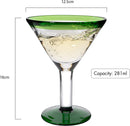 Mexican Hand Blown Martini & Margarita Glasses - Set of 4-10oz