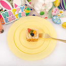 FLOWERCAT 60PCS Yellow Plates - Heavy Duty Yellow Plastic Plates Disposable 10.25inch & 7.5inch for Easter Party/Wedding/Spring - Serve for 30 guests by CozyNest Decor