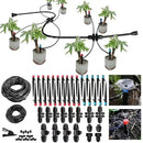 Drip Irrigation System Kit,100FT Adjustable Drip Watering Plant System with 5/16" and 1/4" Irrigation Tubing Hose,Drip Emitters,Lock Barbed Tee Fittings for Garden and Raised Beds,Greenhouse,Yard,Lawn by GreenHaven Gardens