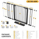 Cumbor 2 Pack 29.7"-48" Baby Gate for Stairs, Mom's Choice Awards Winner-Dog Gate for Doorways, Pressure Mounted Auto-Close Pet Gates for Dogs Indoor, Safety Child Gate with Easy Walk Thru Door,Black by TinyTreasures Baby Boutique