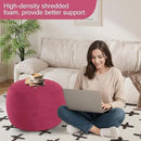 MeMoreCool Round Stuffed Pouf Ottoman Foot Rest, Floor Pouf Foot Stool with Soft Foam Chunk Filling, Small Round Ottoman Footstool Circle Footrest for Living Room by CozyNest Decor
