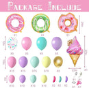 Amandir 139pcs Pastel Donut Balloon Arch Garland Kit Sweet One Ice Cream Birthday Party Decorations Sprinkles Confetti Pastel Balloons for Donut Grow Up Girl Baby Shower Spring Party Supplies by CozyNest Decor