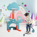 Costzon Kids Basketball Hoop, Toddler Sports Activity Center w/ 5 Adjustable Height Levels, Basketball Soccer Golf Game Set, Indoor Outdoor Basketball Hoop Set Gift for Baby Infant by TinyTreasures Baby Boutique