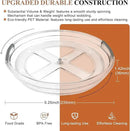 Clear Lazy Susan Organizer Turntable for Cabinet Table Top, 9.25 Inch 4 Pack 360 Rotating Spinning Makeup Organizer for Vanity, Kitchen Storage Rack Heavy-Duty Pantry Spices Tray Countertop Organizer by CozyNest Decor