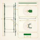 Gardzen Multi-use Tomato Cage Plants Support, Trellis Climbing Cage Stand for Pepper Eggplant Tomato Flowers by GreenHaven Gardens