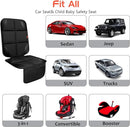 Car Seat Protector 2 Pack Car Seat Cushion Mat Thickest Padding,Waterproof 600D Fabric Car Seat Covers for Non-Slip Backing Mesh Pockets for Baby and Pet (Black, 2 Pack) by TinyTreasures Baby Boutique