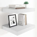 Heimlove 12 Inch Deep Floating Shelves, 16 x 12 inches Long Wall Shelf, Large Extra Display Shelf & Storage Shelf, Rustic Wood Wall Shelves for Fireplace Mantel, White - 2Pack by CozyNest Decor